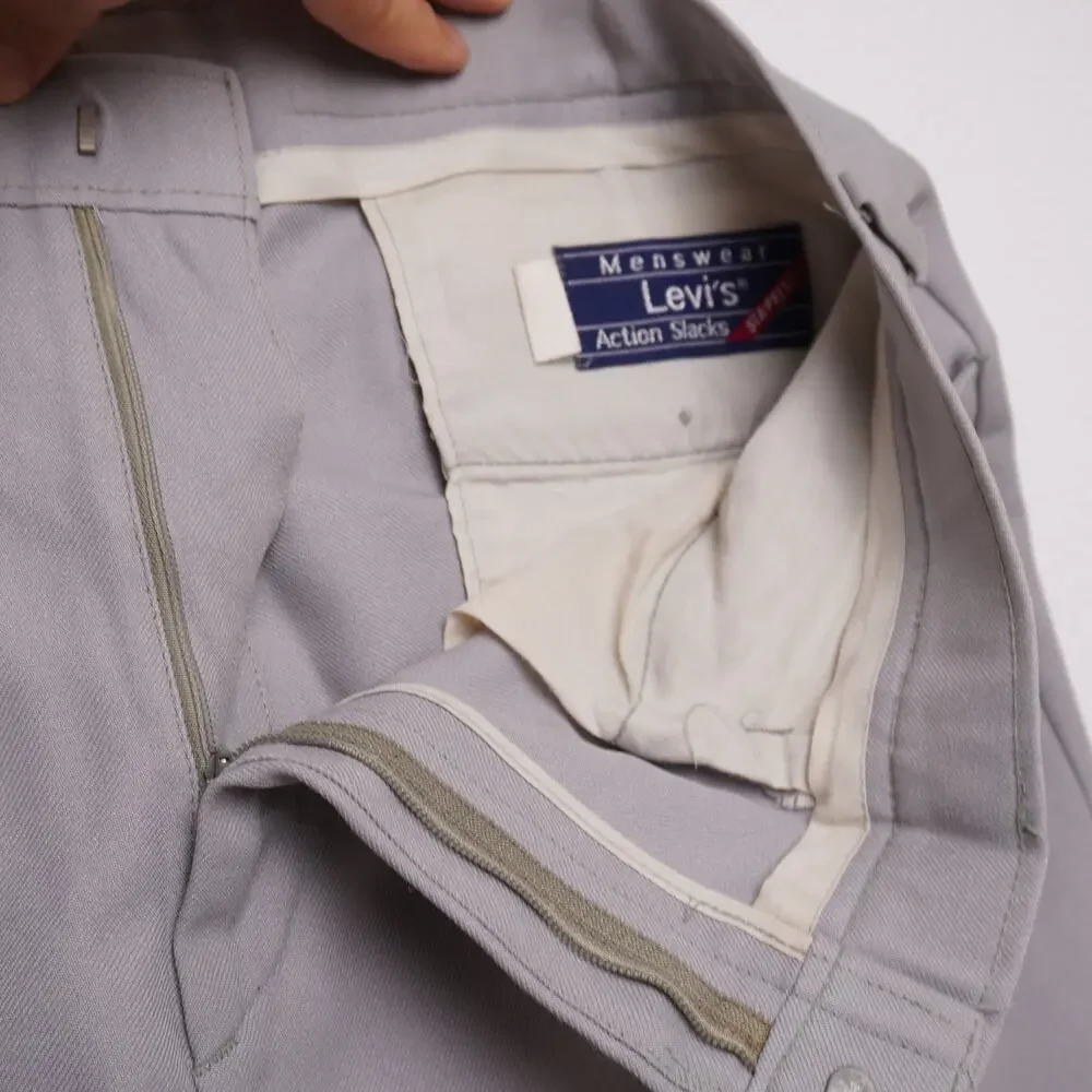 Vintage Levi's Action Slacks Sta-Prest Menswear Gray Dress Pants‎ 70s Trousers